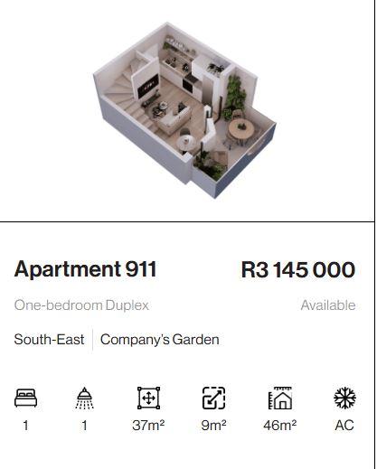 1 Bedroom Property for Sale in Cape Town City Centre Western Cape